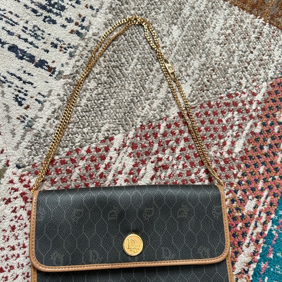 Vintage Christian Dior honeycomb canvas chain shoulder bag - Picture 8 of 9